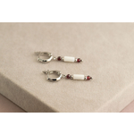 Серьги из граната и перламутра SDF469 preview